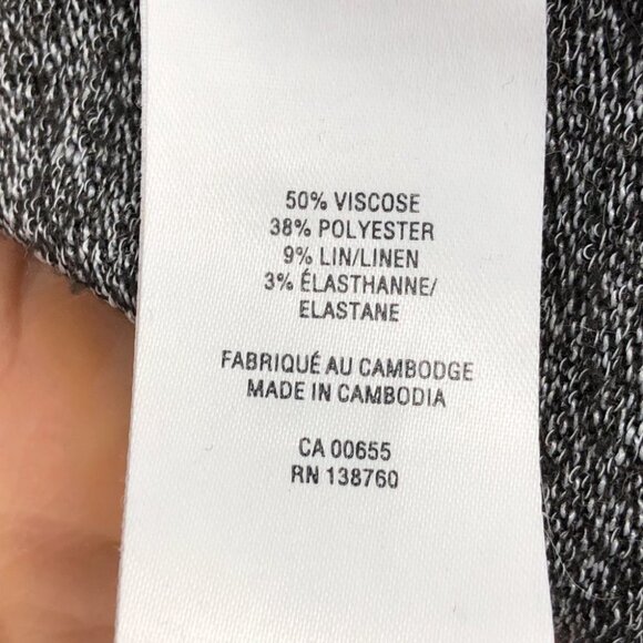 Reitman's Grey & White Marled cap Sleeve draped knit front top Plus size 2x - Picture 10 of 16